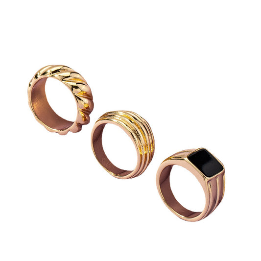 Exquisite Vienna Verve Metal Ring Set - Trio of Rings by Planderful