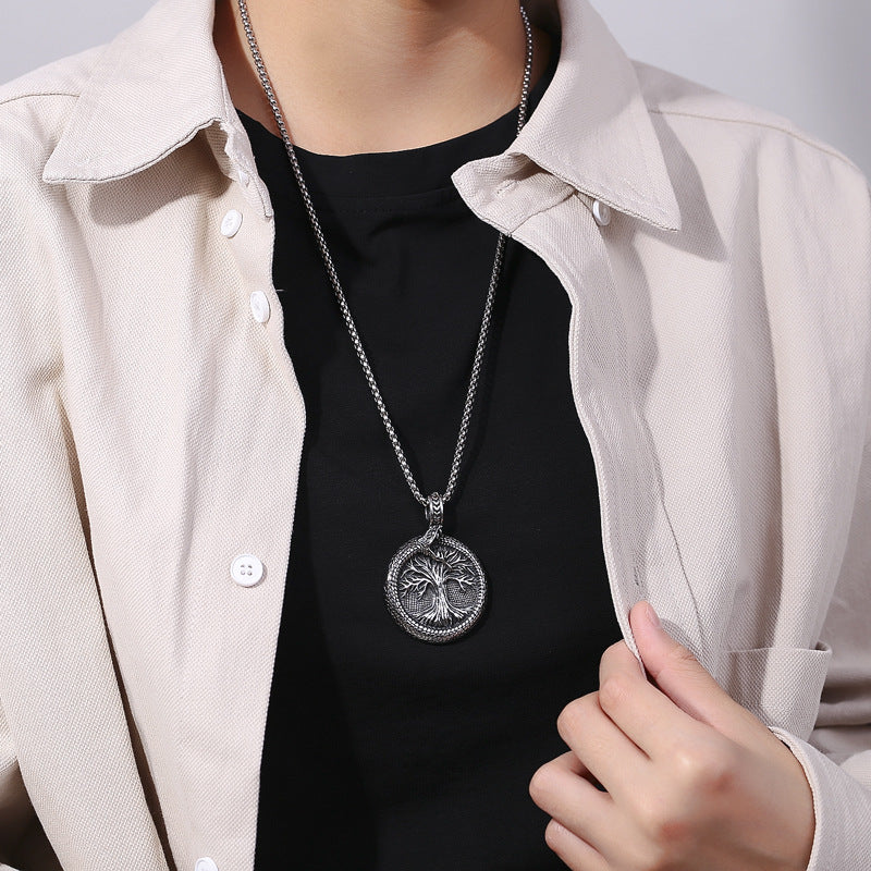 Stainless Steel Necklace – Elegant Tree Of Life Pendant