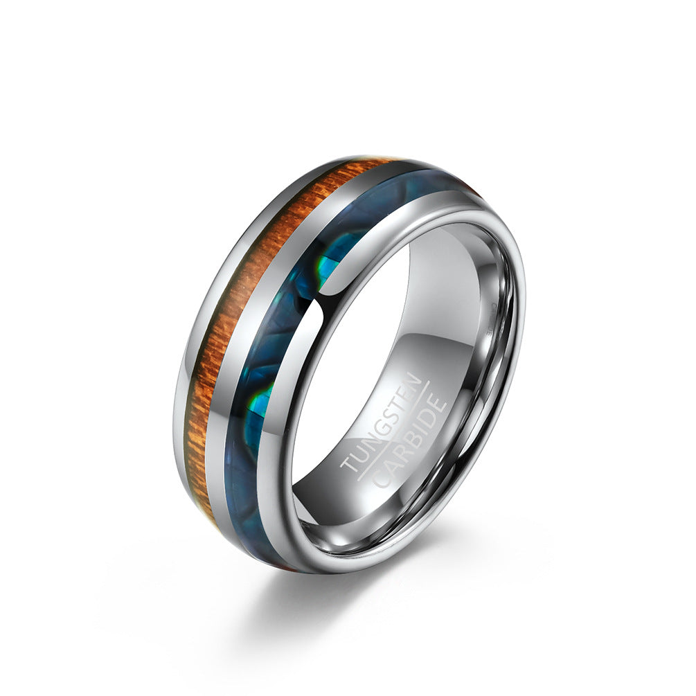 Cross-Border E-Commerce Jewelry Supply Tungsten Steel Ring