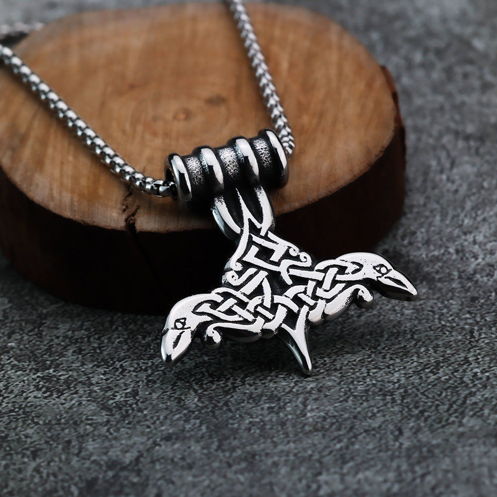 Cross-Border New Nordic Viking Raven Pendant Jewelry for Men