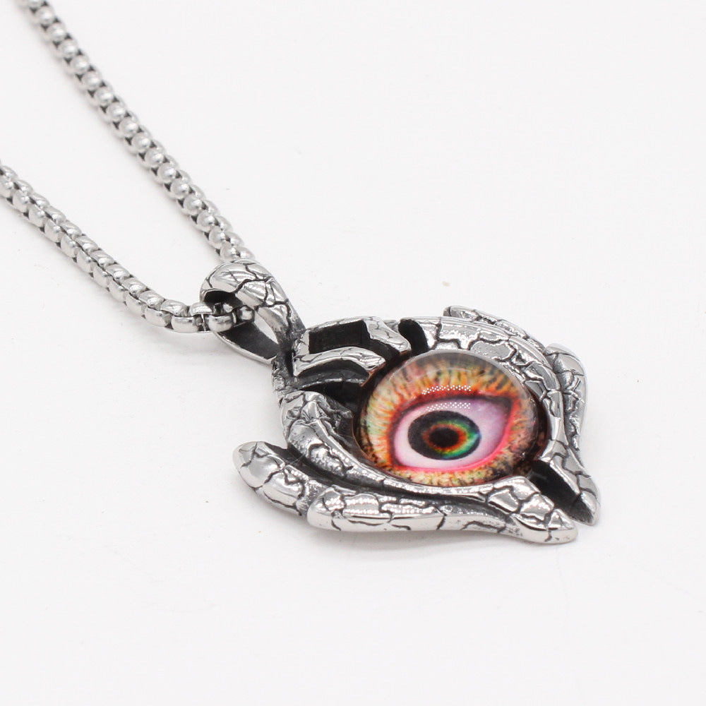 Planderful Titanium Steel Eye Of Providence Pendant Unisex Bold Protection Statement Jewelry For Men And Women