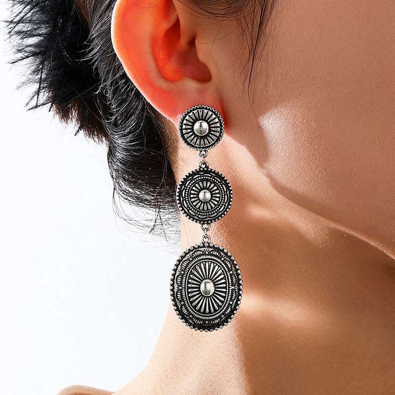 Planderful Vienna Verve Earrings – Bohemian Ethnic Metal Design