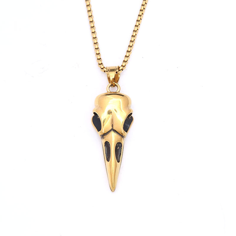 Explosive Stainless Steel Crow Skull Head Pendant Jewelry