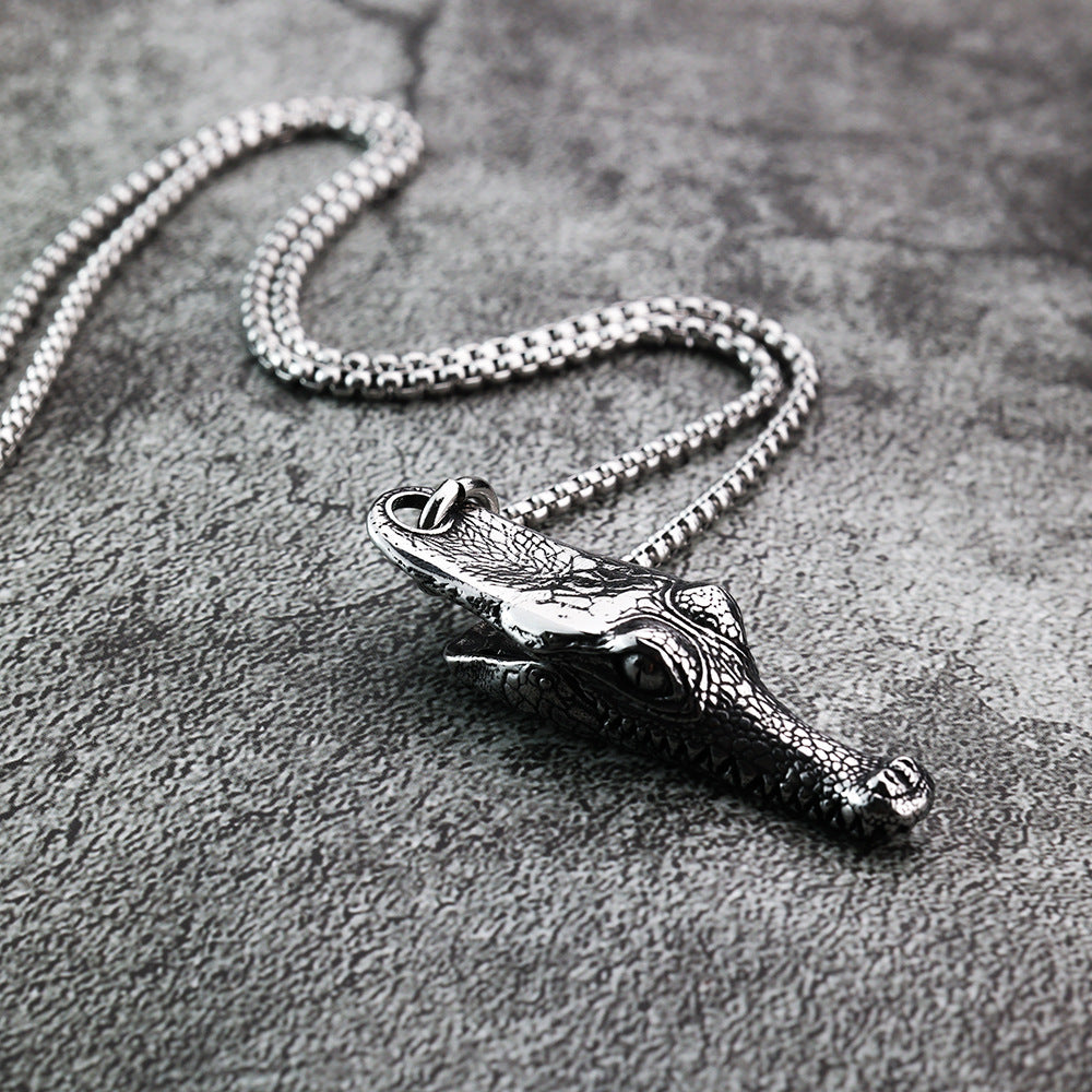 Vintage Animal Stainless Steel Men's Pendant Necklace