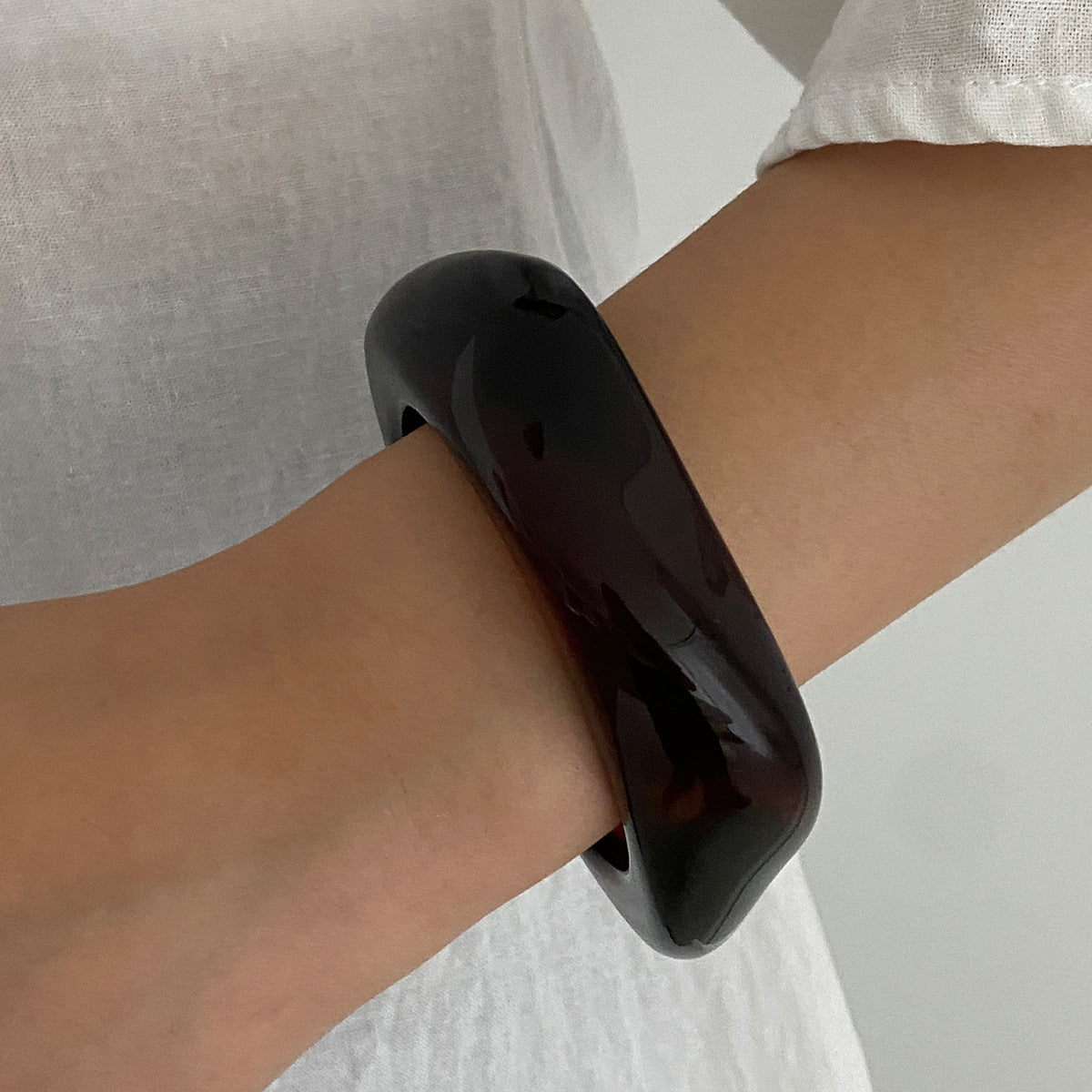 Stacked Smooth Bracelet Irregular Color Smudged Bracelet