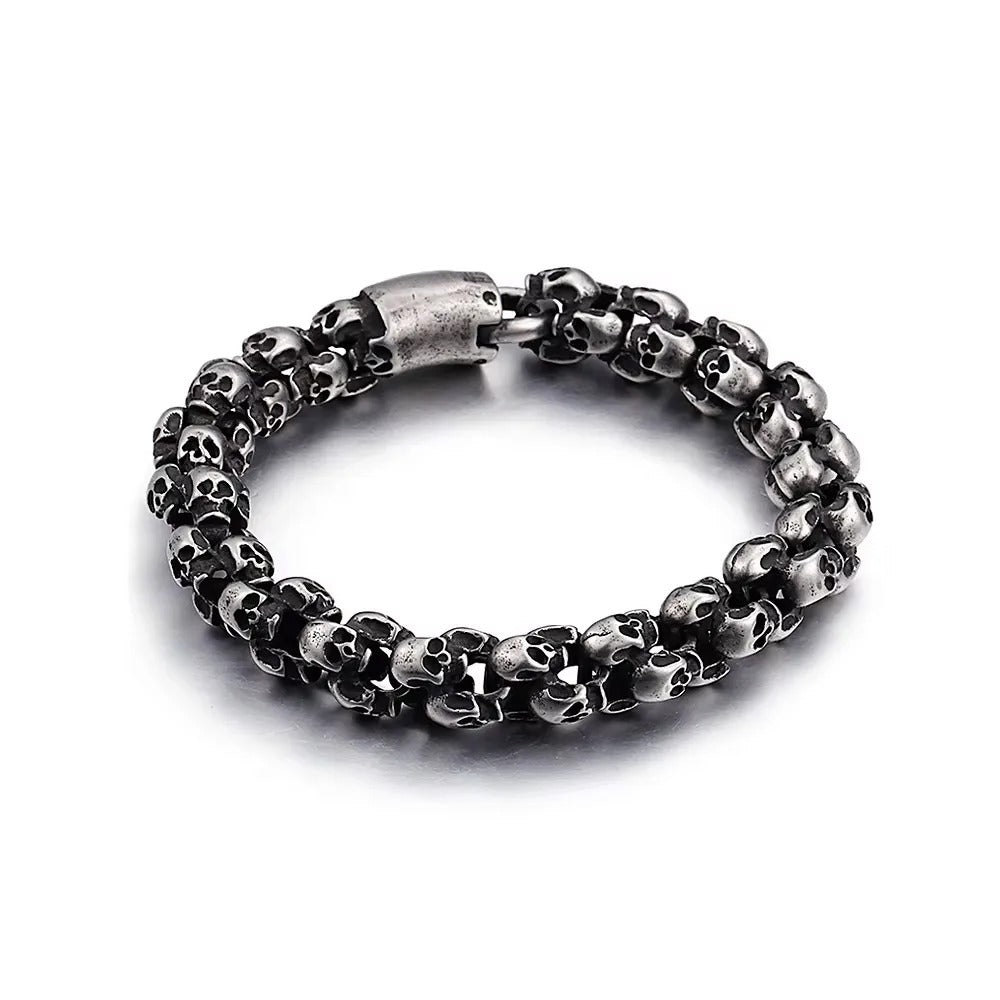 Vintage Skull Stainless Steel Men's Bracelet