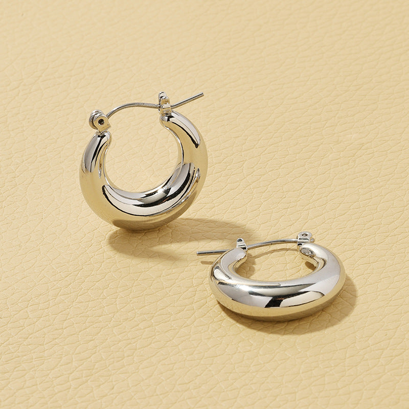 European-Inspired Vienna Verve Metal Earrings - High-Quality Wholesale Accessory