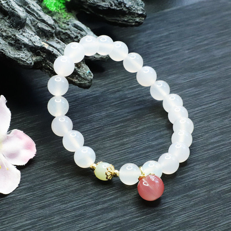 Chalcedony and Sterling Silver Fortune's Favor Bracelet