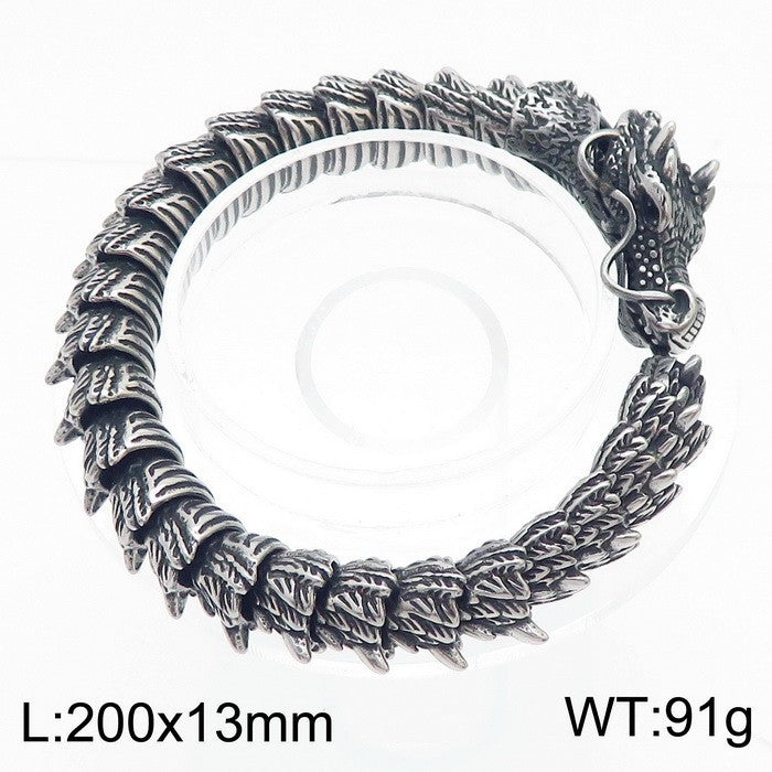 Planderful Dragon Bracelet For Men Stainless Steel Bold