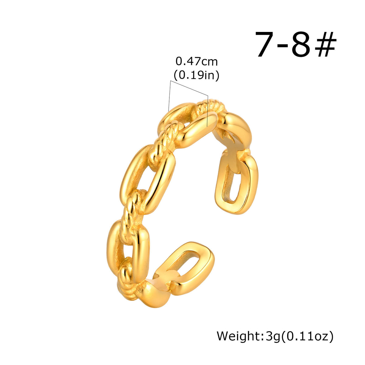 Stainless Steel Twist Hollow Weaving Cold Wind Ring