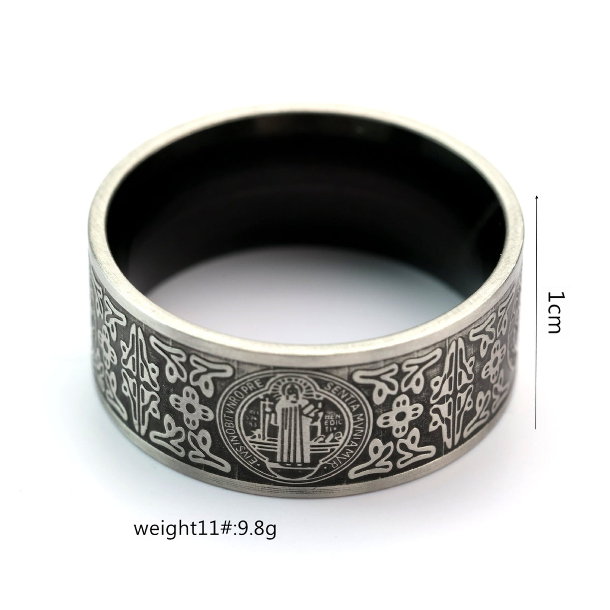 Vintage Cross Stainless Steel Men's Ring