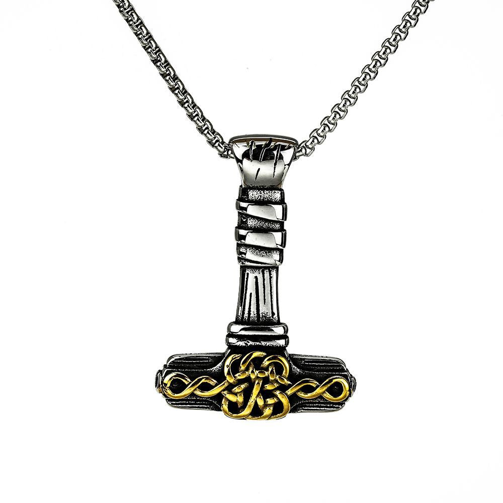 Nordic Vintage Men's Jewelry Stainless Steel Quake Necklace