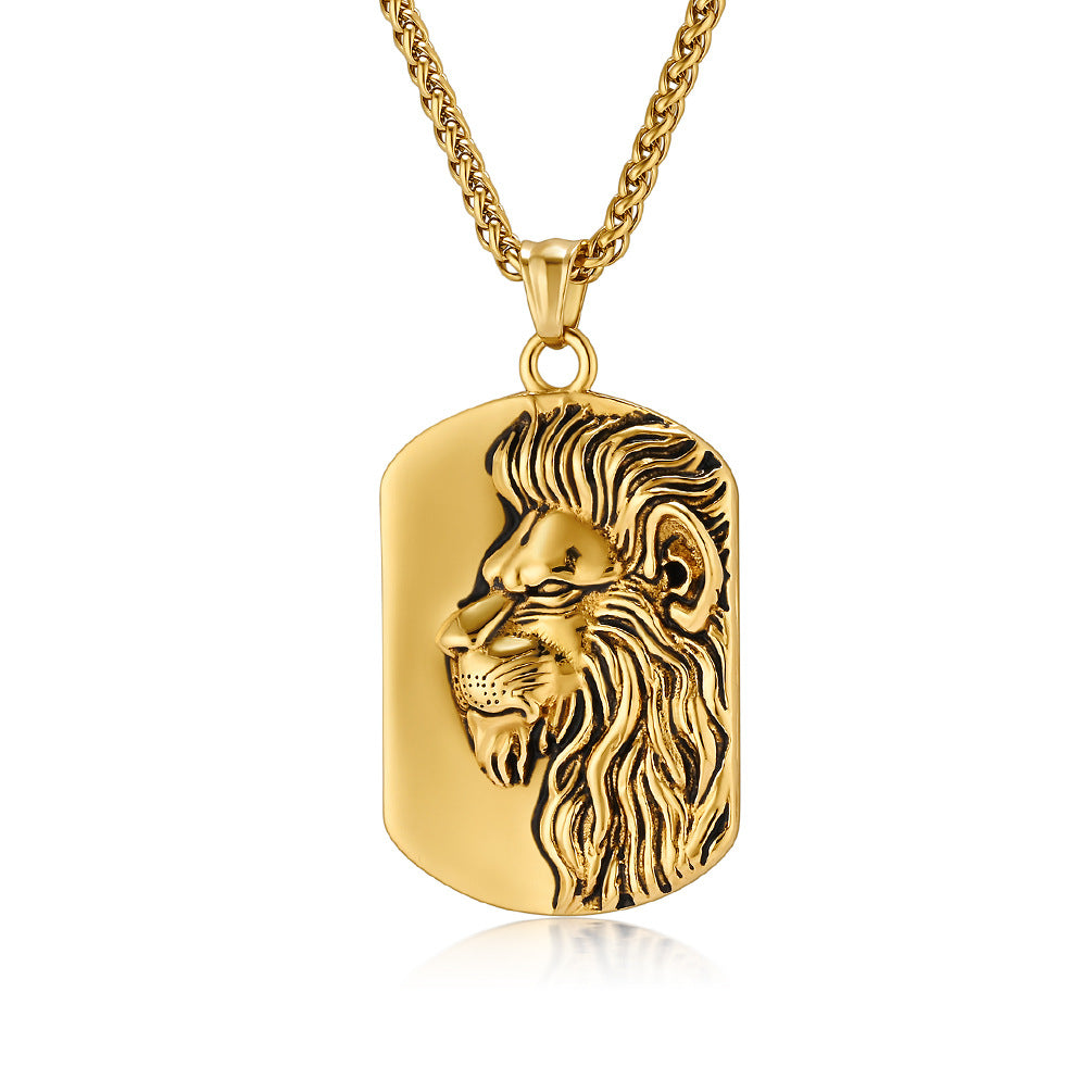 European and American New Men's Lion King Pendant Necklace