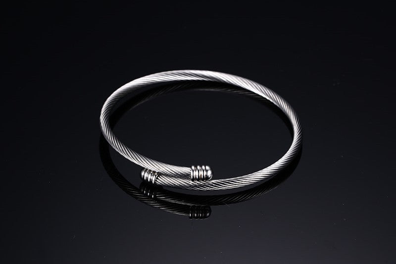 Titanium Steel Gold Rose Gold Weiya Open Bracelet Jewelry