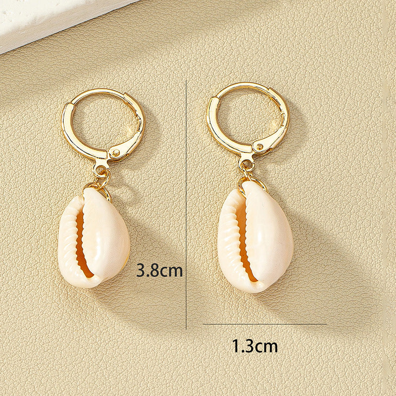 Exquisite Vienna Verve Metal Shell Earrings with Unique Design