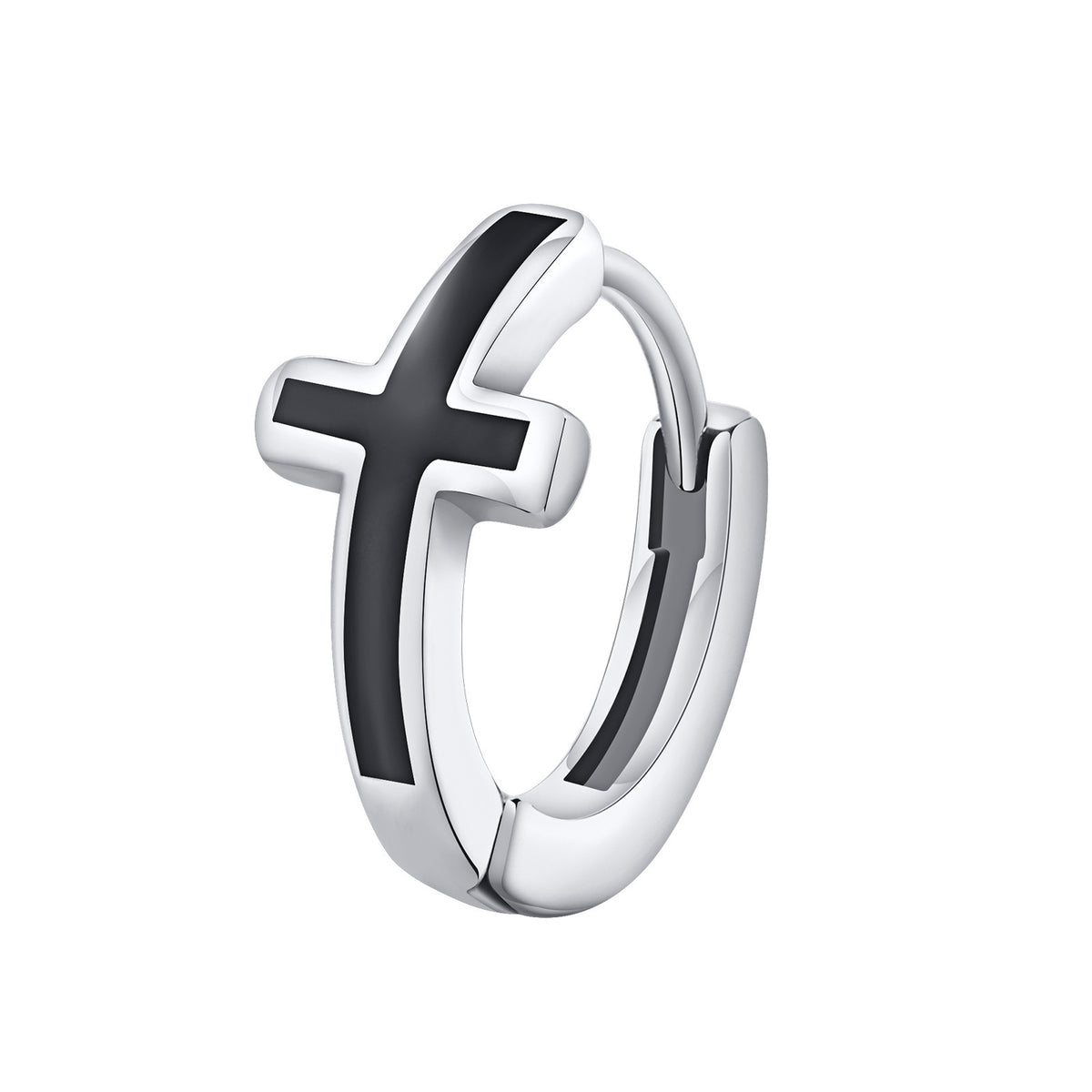 Cross Stainless Steel Earring — Single