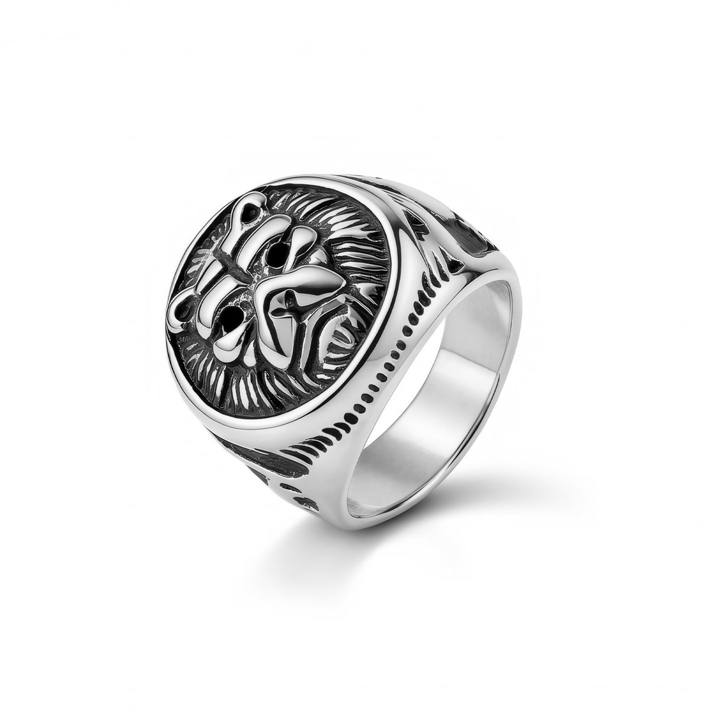 Lion Head Ring For Men And Unisex Stainless Steel Wide Band Bold Hip Hop Style By Planderful