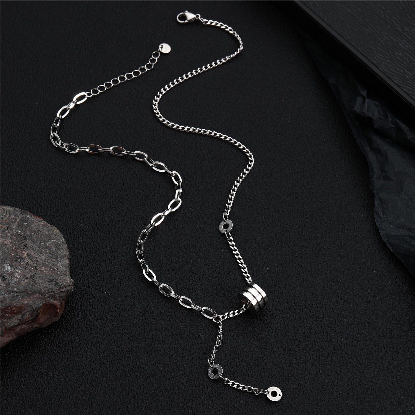 Planderful Jewelry Steel Necklace Minimalist Collarbone