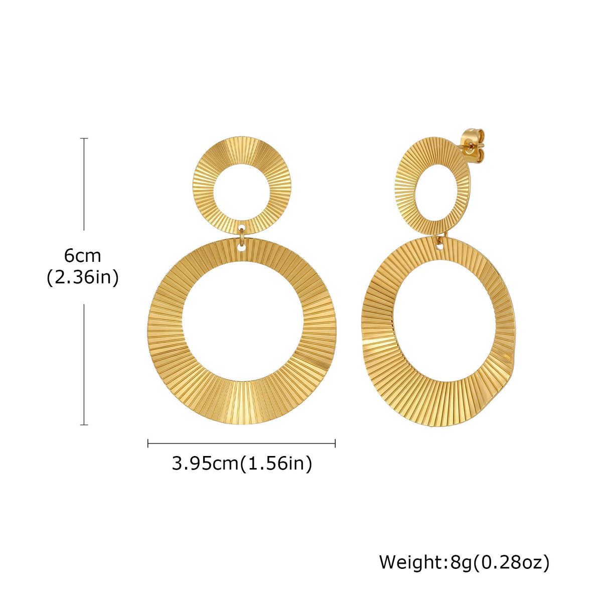 Modern Stainless Steel Earrings — Multiple Styles