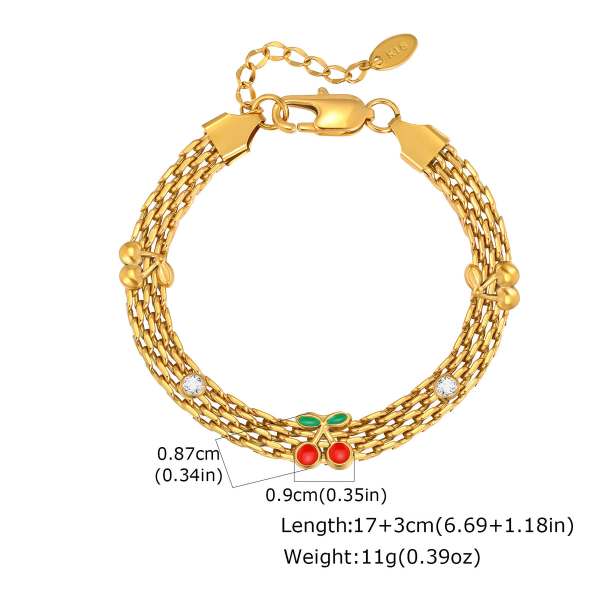 Flower Shell Zircon Stainless Steel Bracelet