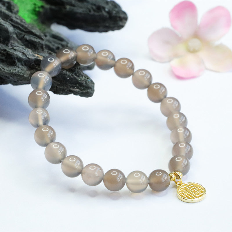 Golden Blessing Purple Chalcedony Bracelet by Planderful Collection