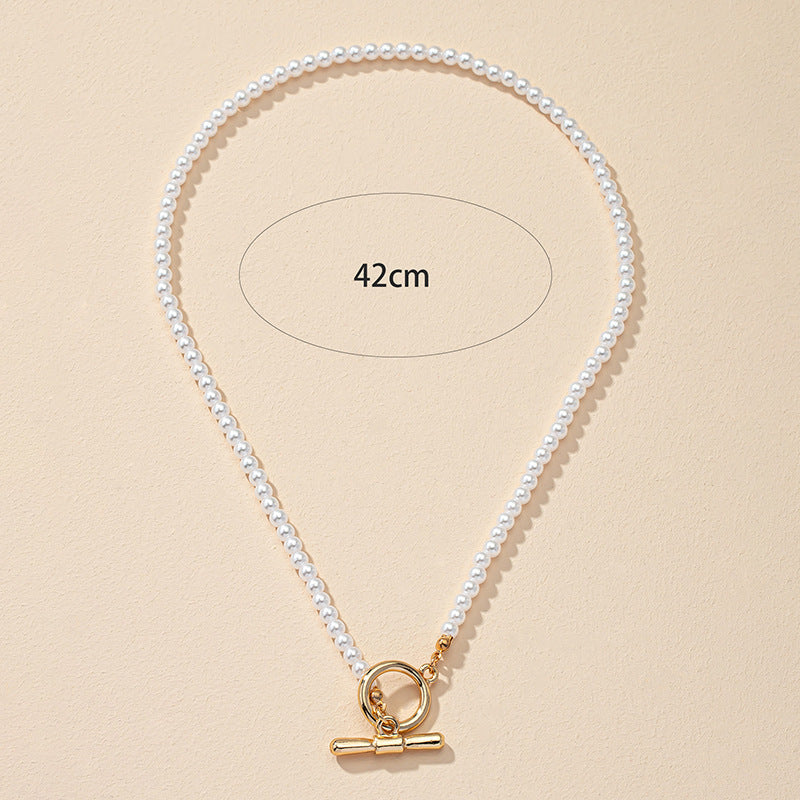 European and American Best-Selling Rice Bead Necklace with OT Buckle - Vienna Verve