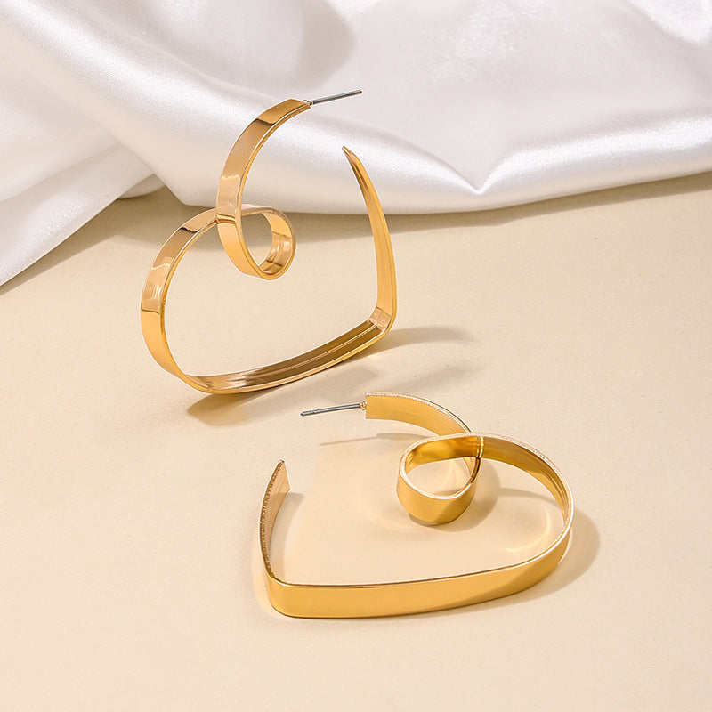 Hollow Heart Earrings - Vienna Verve Collection by Planderful