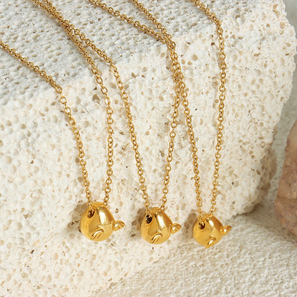 Enchanting Hip-Hop Style Cartoon Wings Necklace for Women