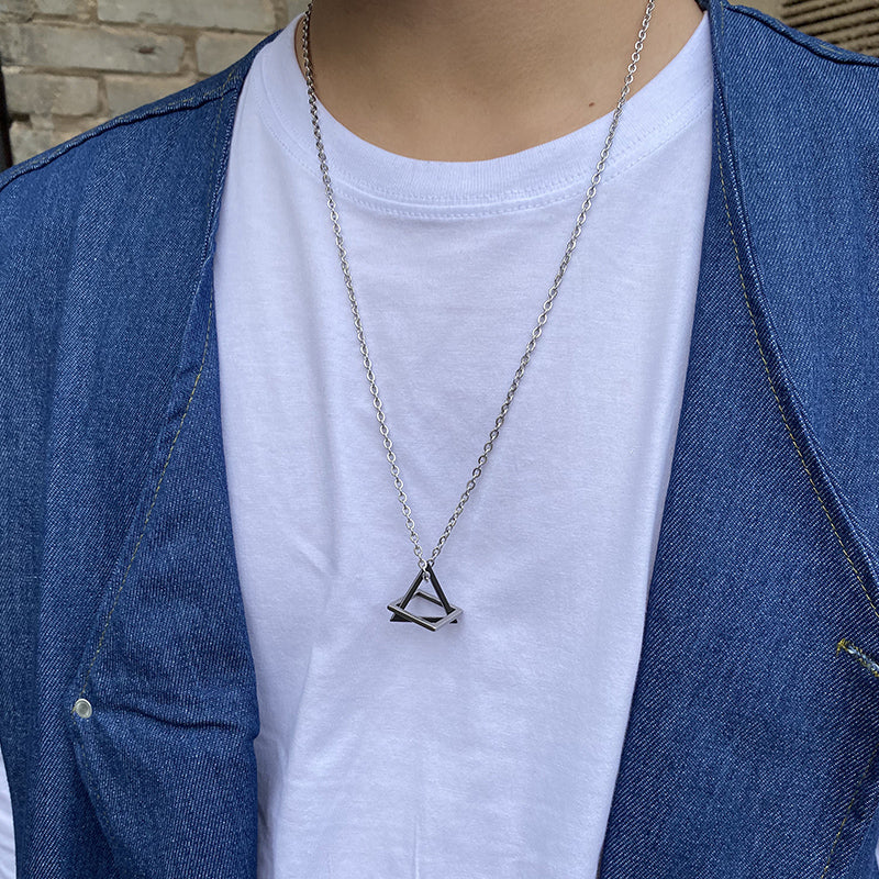 Planderful Jewelry Geometric Steel Necklace