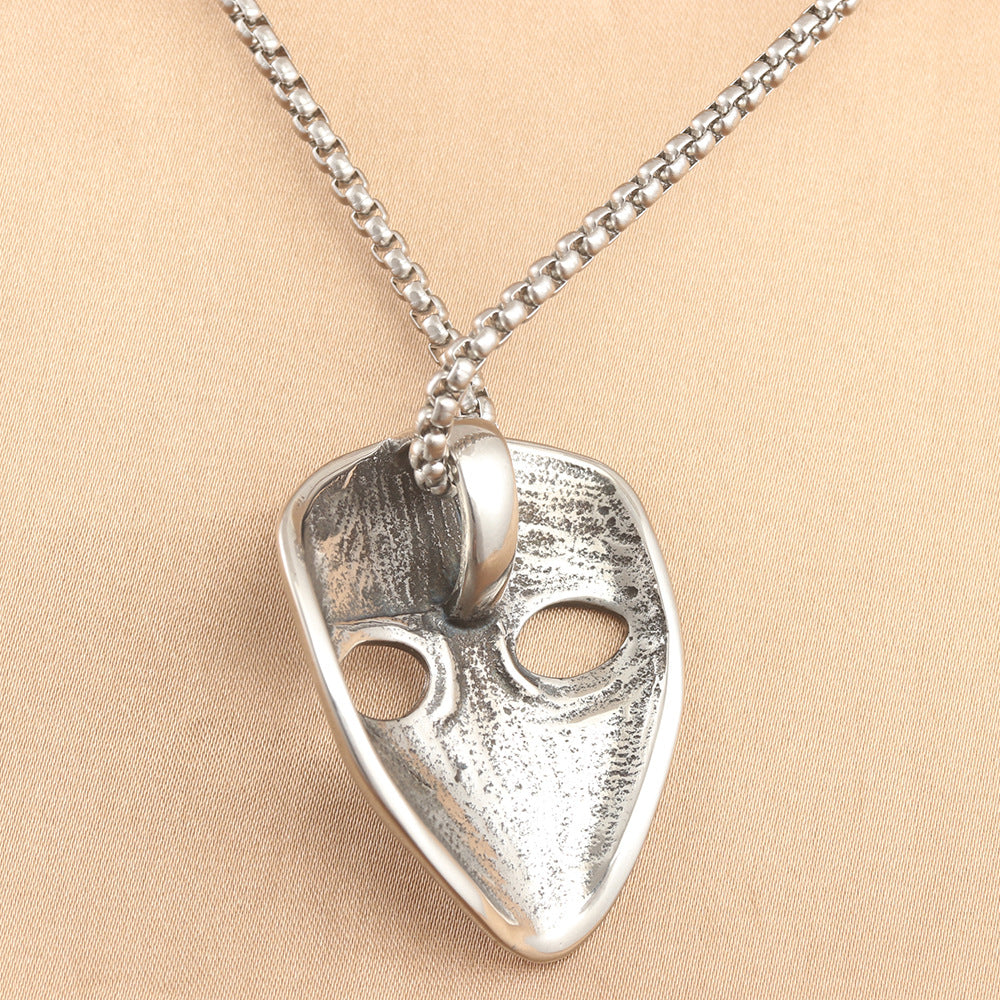 European And American Stainless Steel Face Mask Pendant