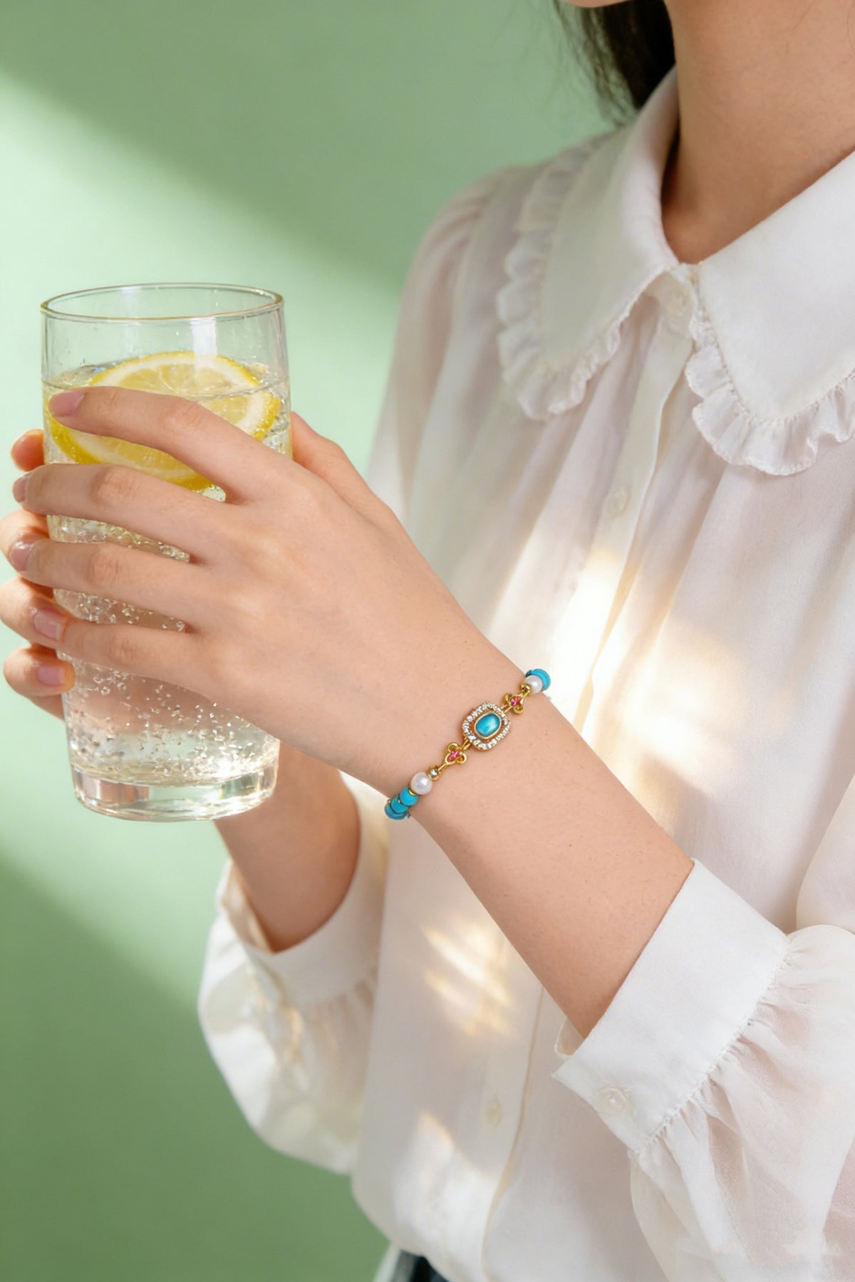 Agate Pearl Bracelet