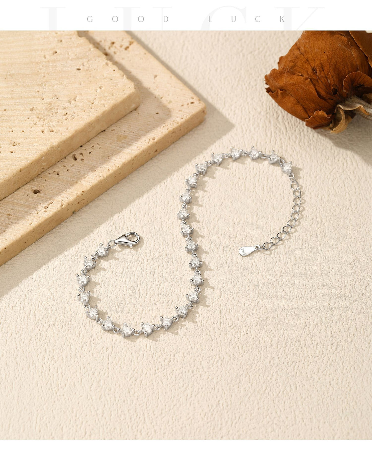 925 Sterling Silver Tennis Moissanite Bracelet