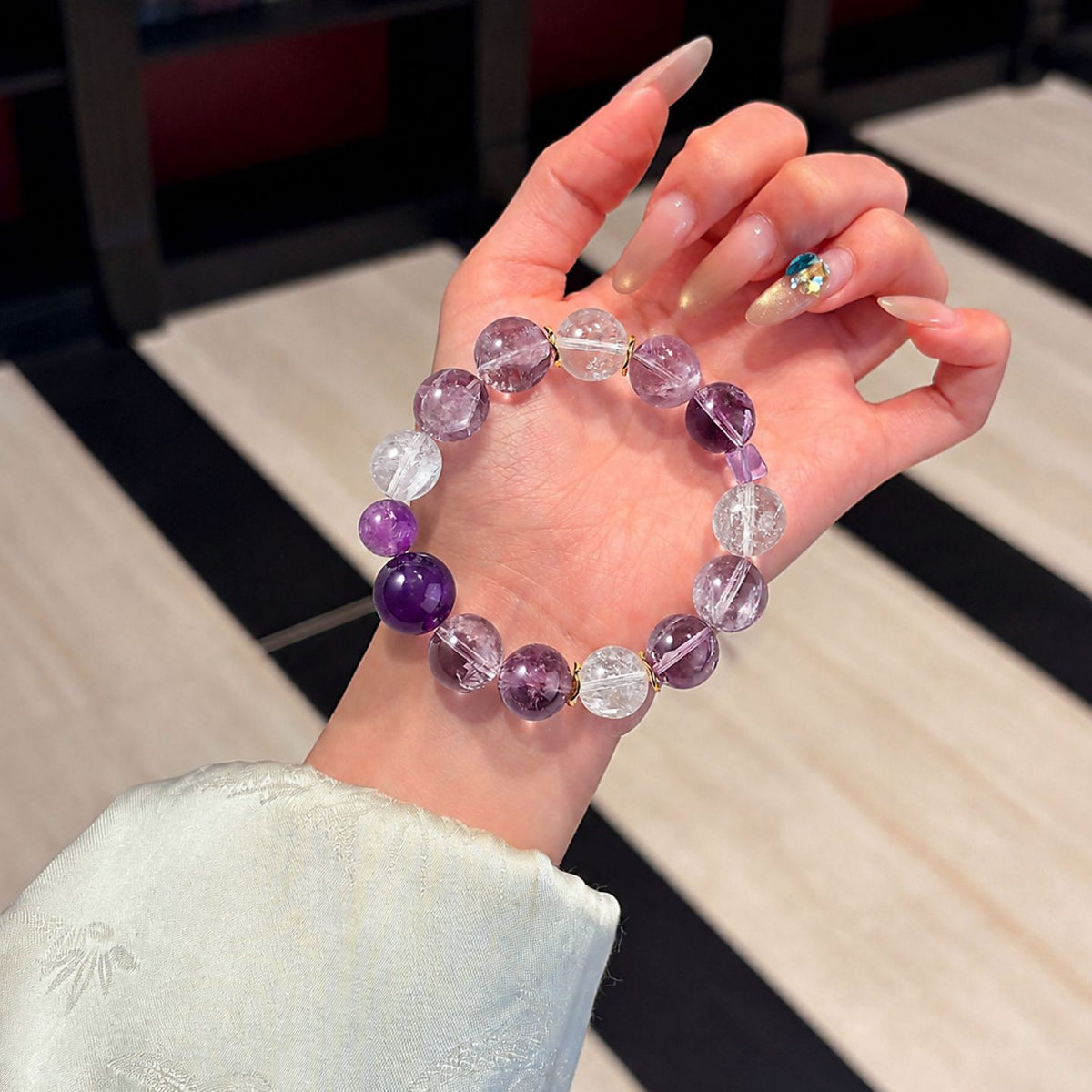 Crushed-Ice Amethyst Bracelet