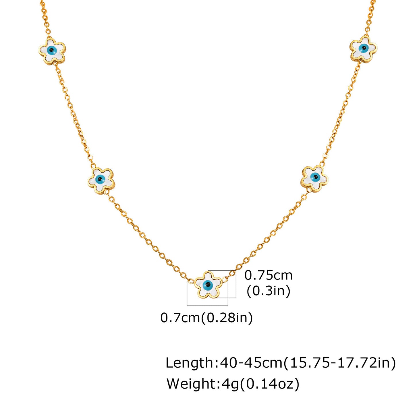 Fashion Personality Stainless Steel White Shell Necklace