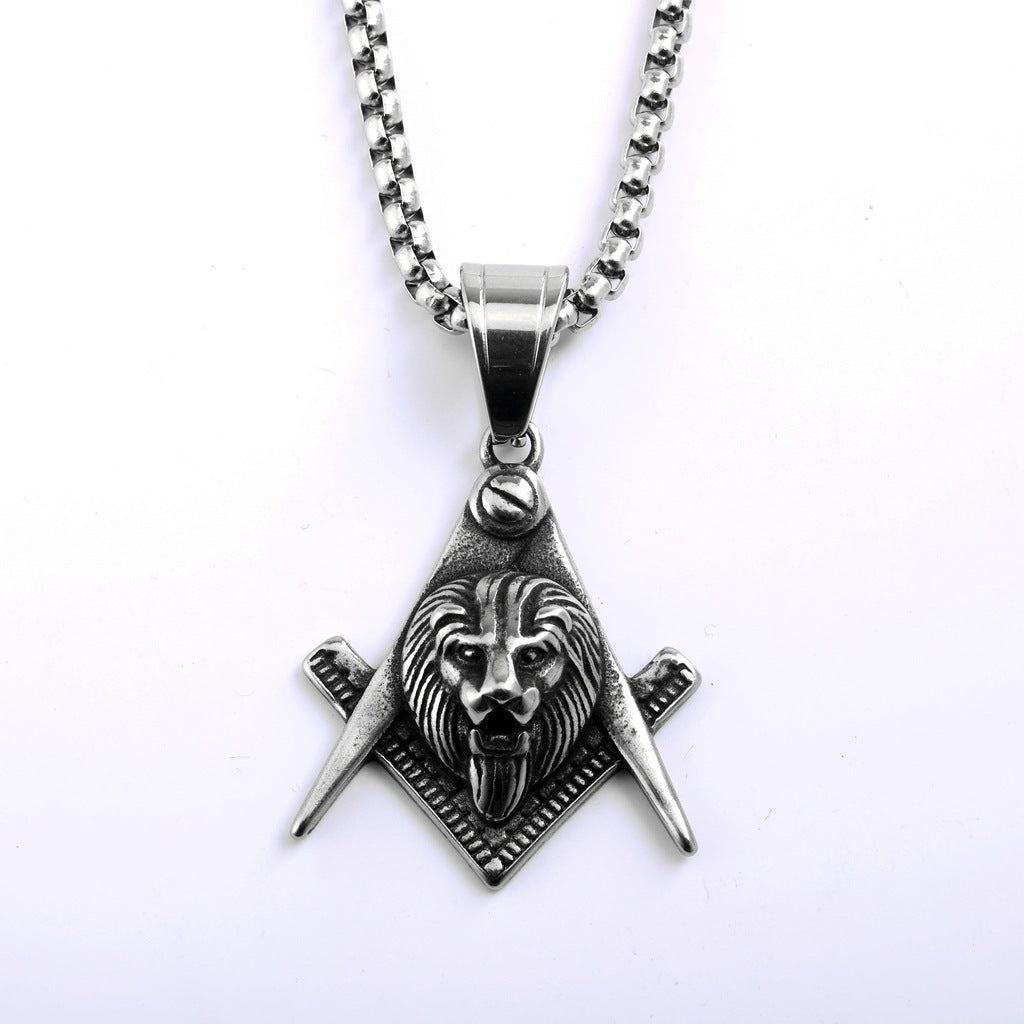Punk Retro Stainless Steel Pendant Necklace