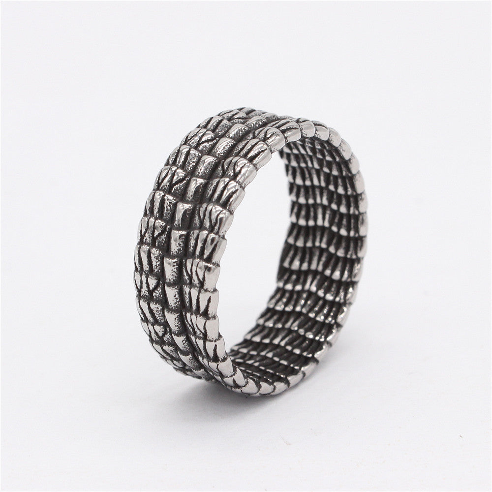 European and American Personalized Retro Dragon Pattern Men's Ring