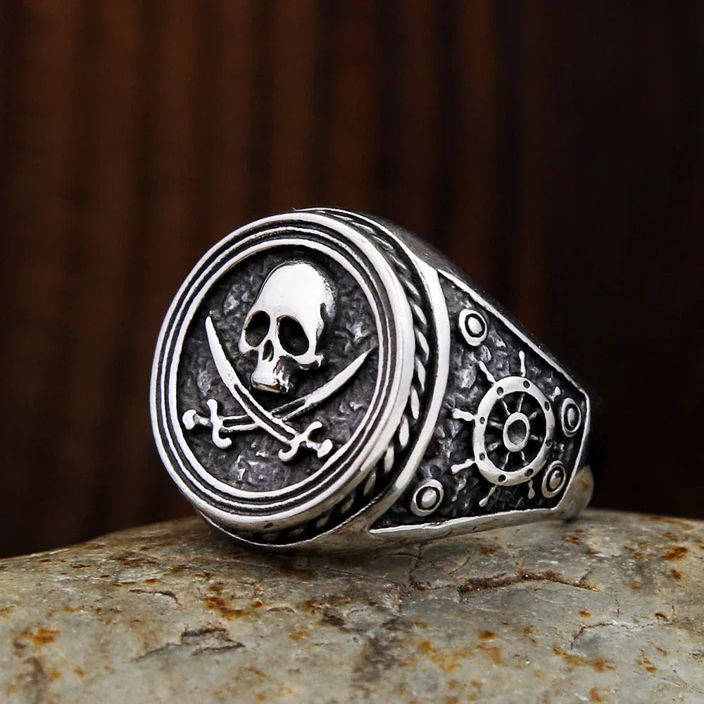 Punk Skull Stainless Steel Men's Ring
