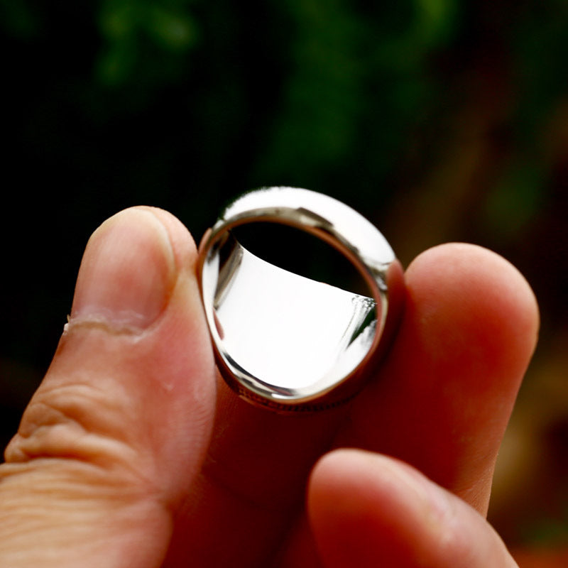 Nordic Viking Tree of Life Men's Solid Titanium Steel Ring - Wholesale Jewelry