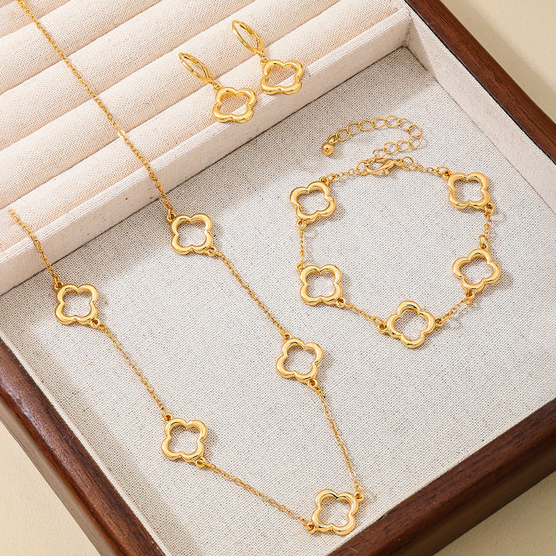 Planderful Vienna Verve Four-Leaf Clover Jewelry Set
