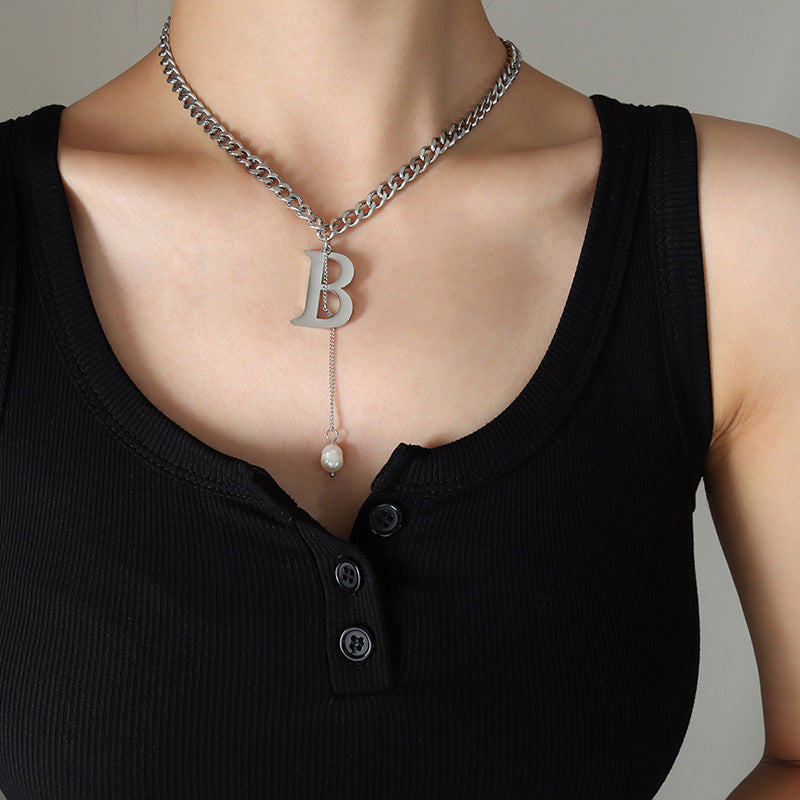 Baroque Freshwater Pearl Necklace with Tassel Accent