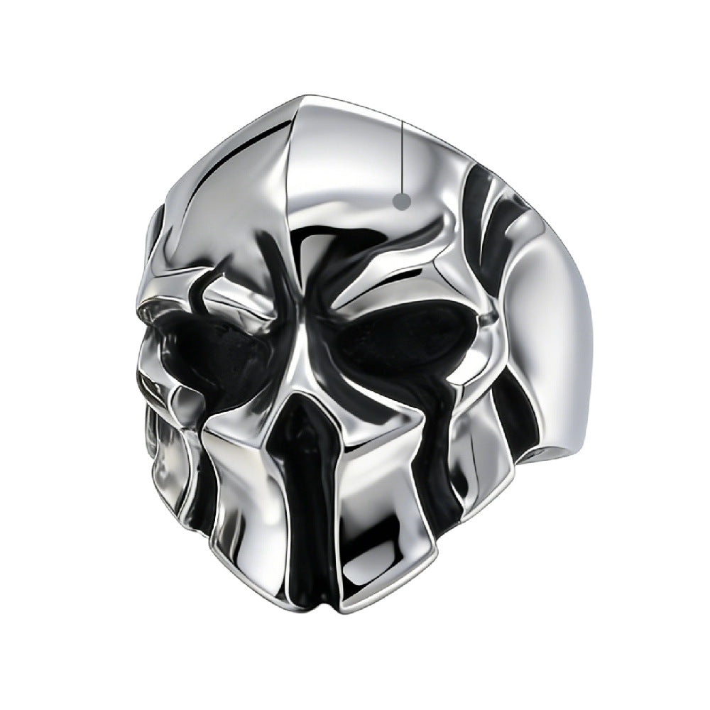 Spartan Helmet Titanium Steel Ring