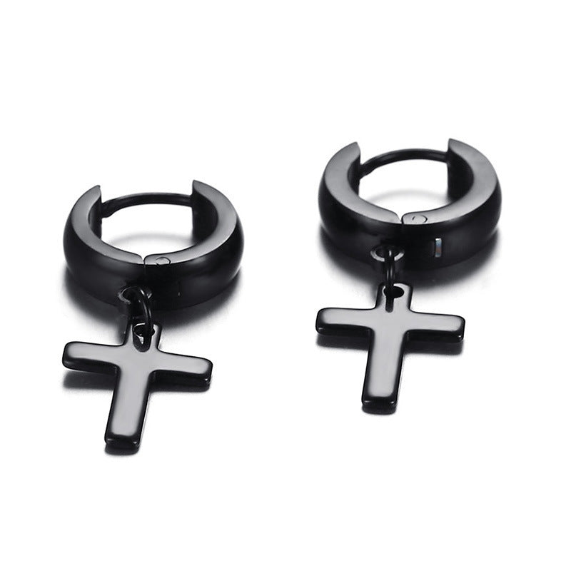 Stainless Steel Cross Earrings