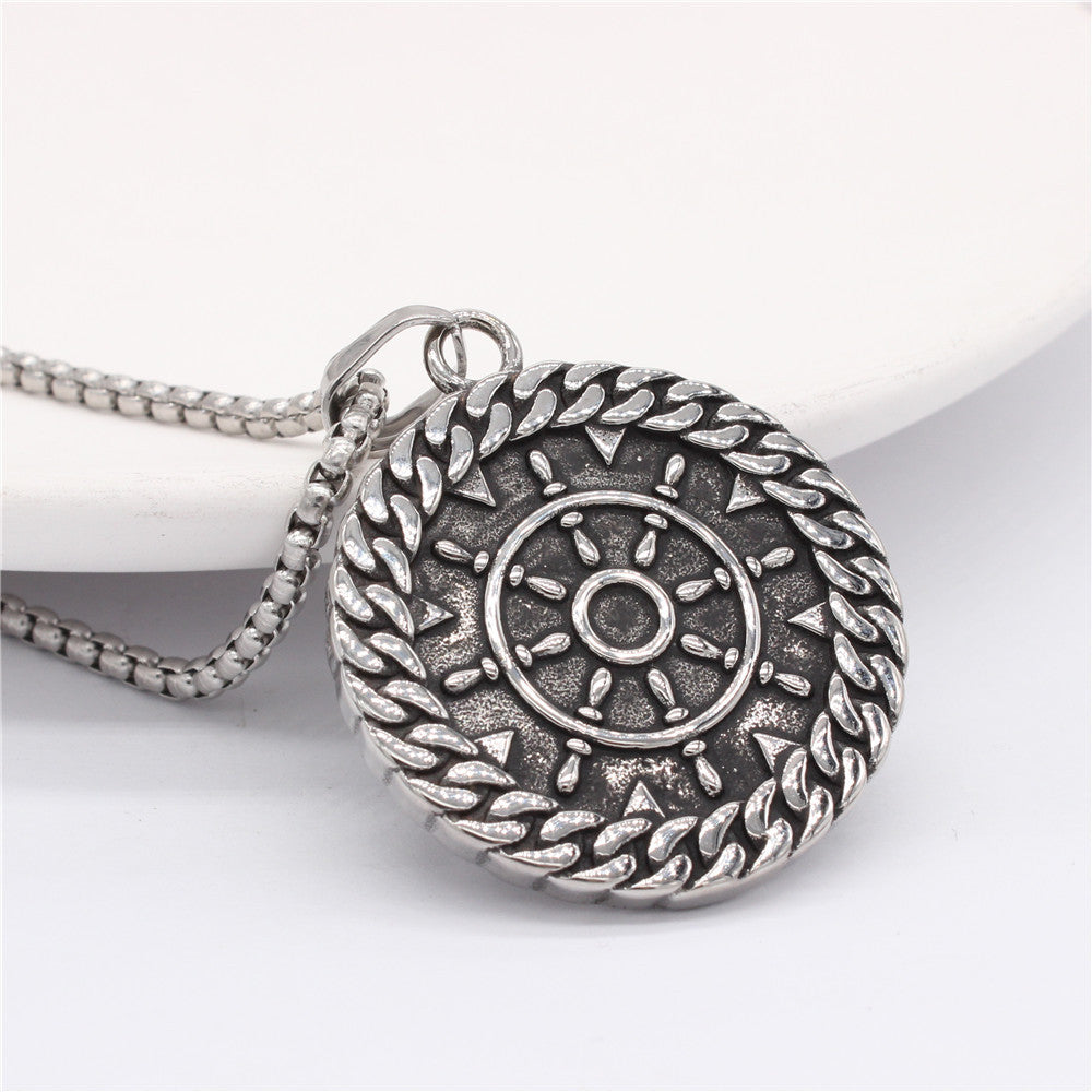 Anchor Pendant Necklace Titanium Steel Durable Unisex Naval Retro Style Statement Piece Planderful