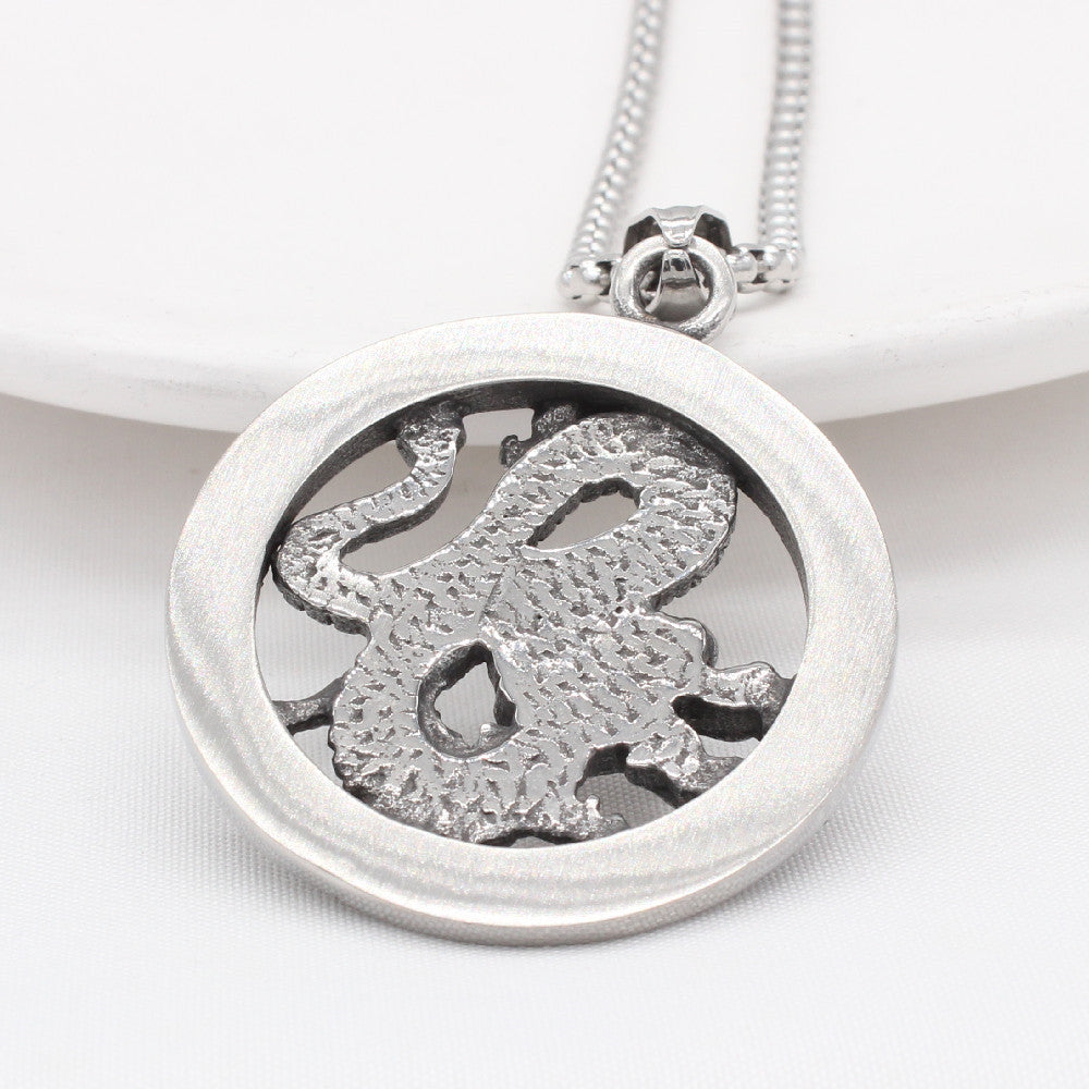 Personalized Retro Chinese Dragon Titanium Steel Pendant for Men - European and American Style, Wholesale Jewelry