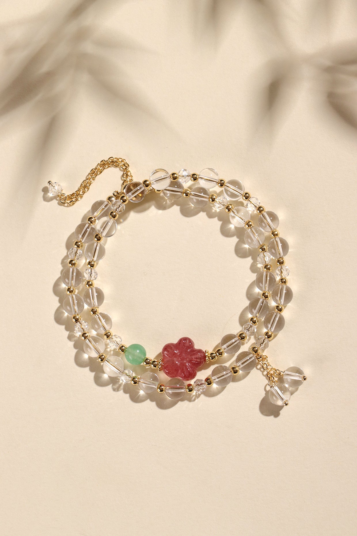 Planderful Fortune's Favor Crystal Beaded Bracelet – Fresh and Sweet Strawberry Design