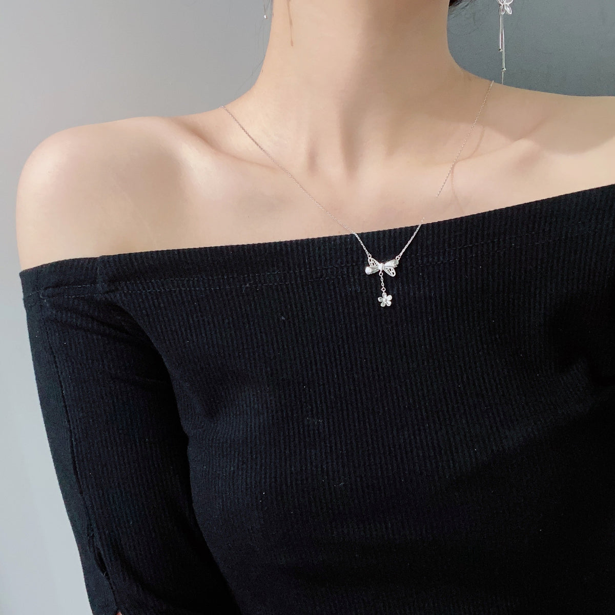 925 Bow 925 Sterling Silver Pendant Necklace