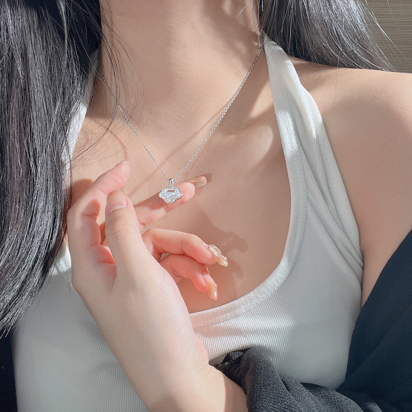 S925 Sterling Silver Natal Year Ruyi Collarbone Necklace