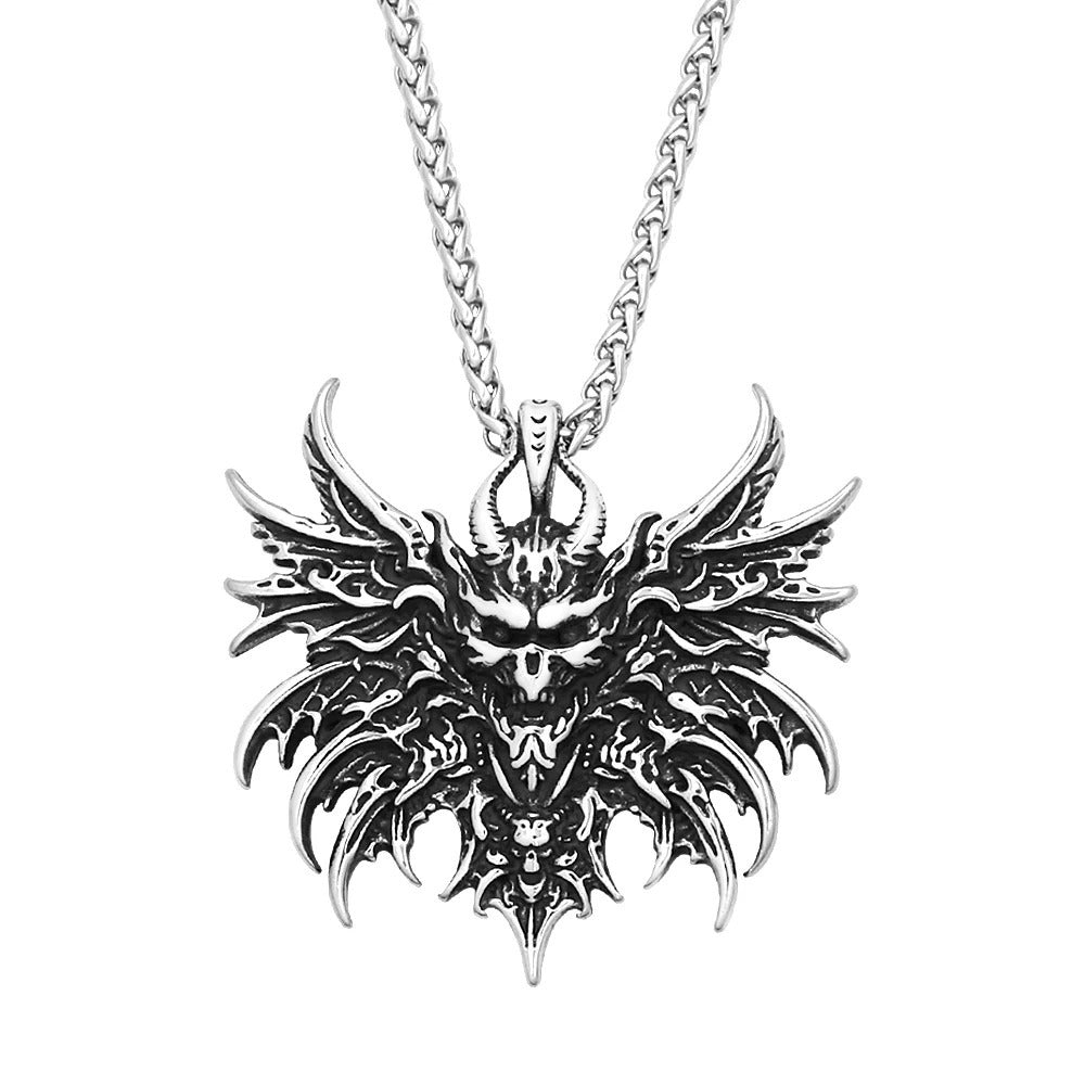 Skull Viking Stainless Steel Men's Pendant Necklace
