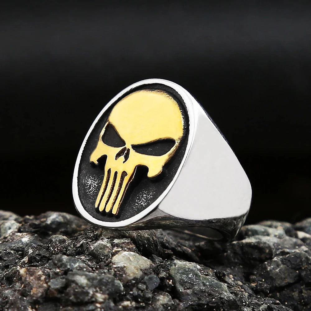 Punk Skull Stainless Steel Men's Ring