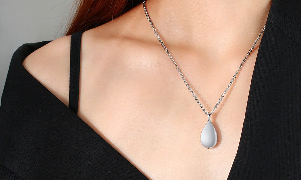 European And American Simple Open Water Drop Urn Pendant